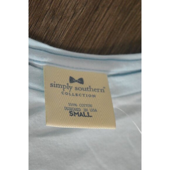 Simply Southern Women's Tank Top Small 100% Cotton Live Life Simply Design - Picture 3 of 4